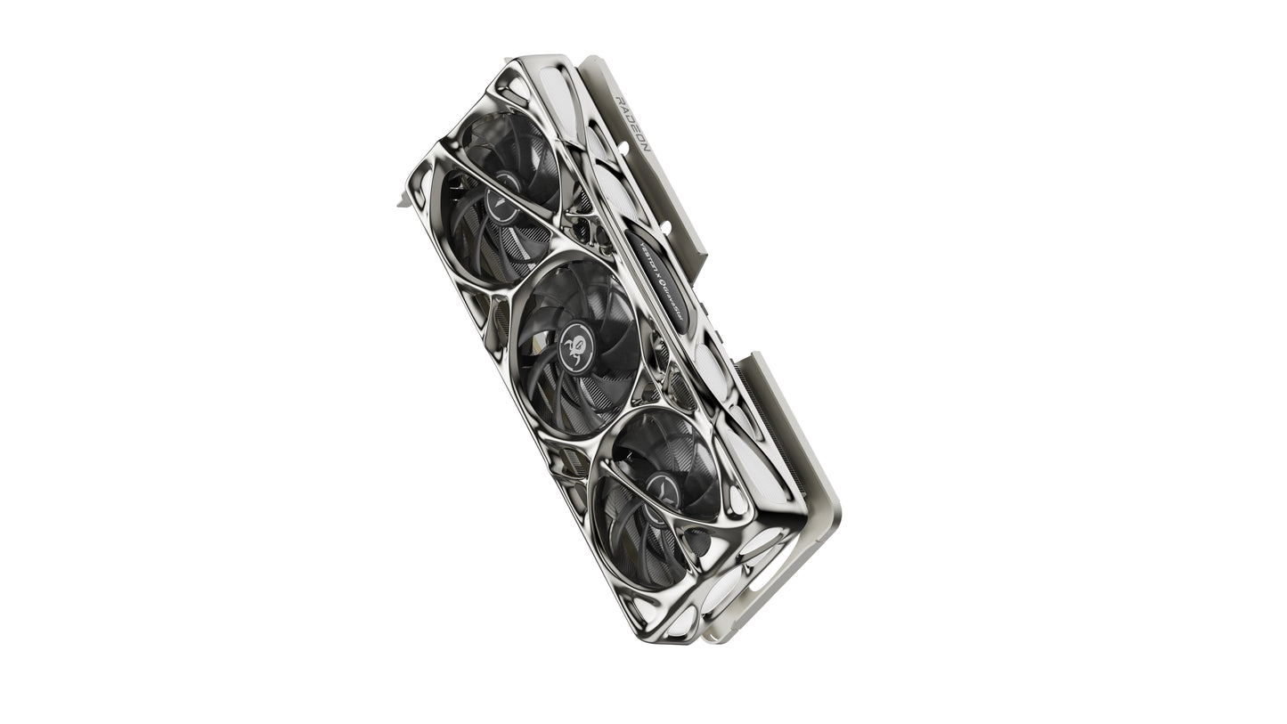 GravaStar x Yeston AMD RADEON RX 9070 XT 16G GDDR6 Mercury Nova OC Silver