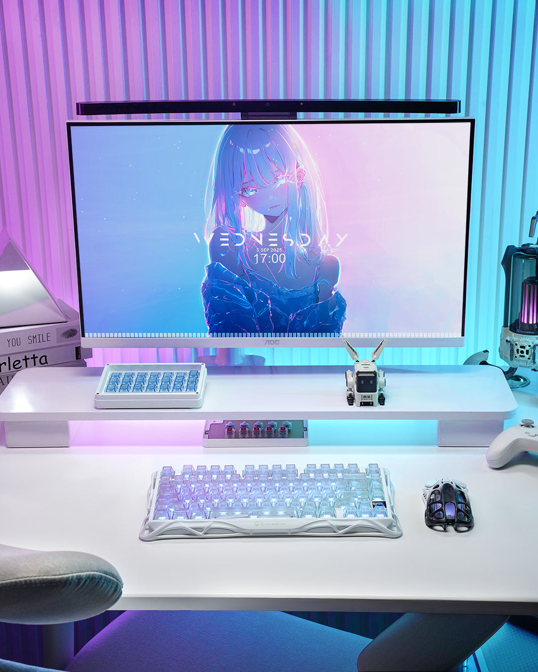 GravaStar Mercury K1 Lite Gaming Keyboard - Crystal Aurora