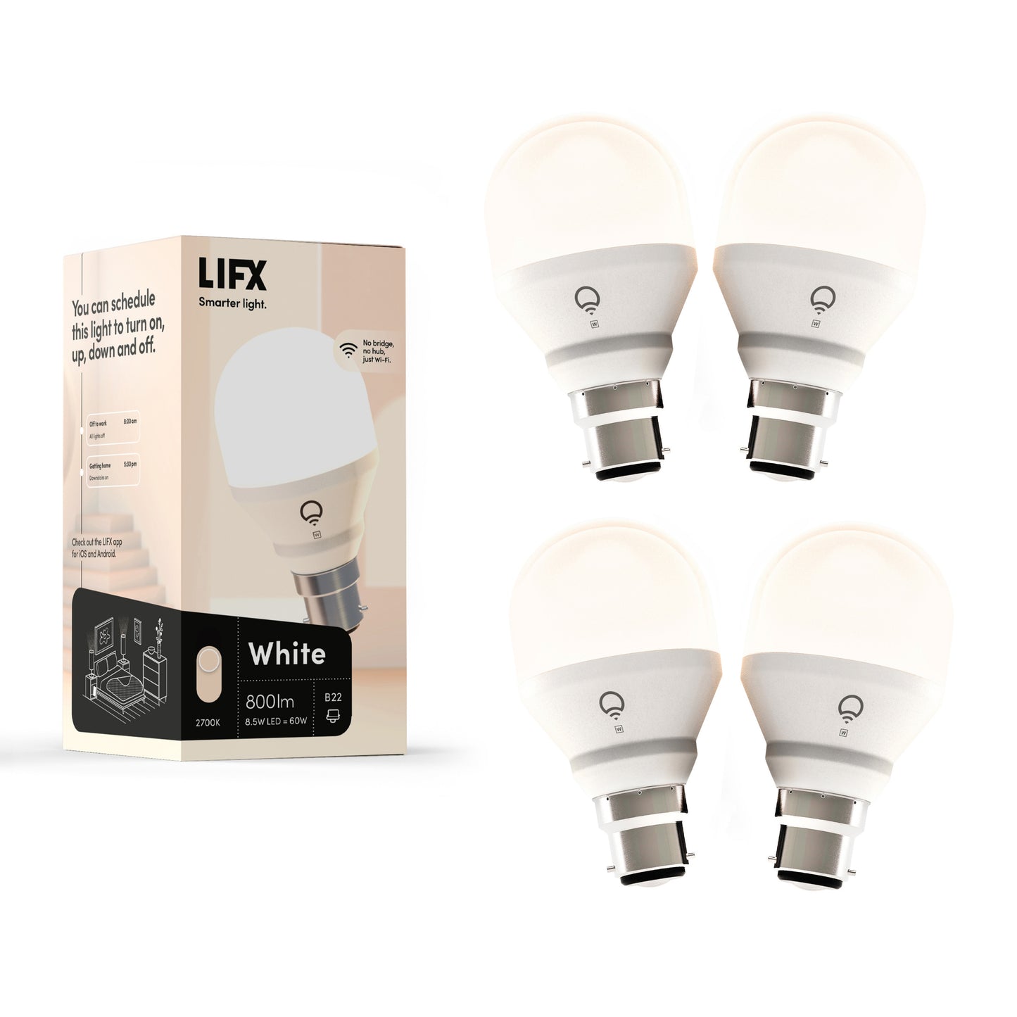 LIFX White A60 (4 - Pack)