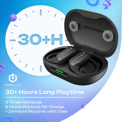 PowerLocus Jumpy Kids Open Ear Wireless Earbuds Black/Blue