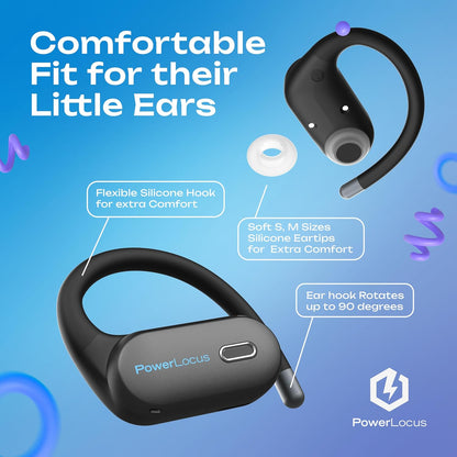 PowerLocus Jumpy Kids Open Ear Wireless Earbuds Black/Blue