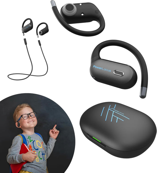 PowerLocus Jumpy Kids Open Ear Wireless Earbuds Black/Blue