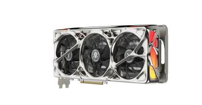 GravaStar x Yeston AMD RADEON RX 9070 XT 16G GDDR6 Mercury Nova OC Silver