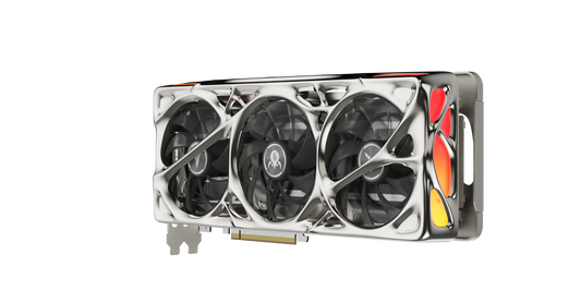 GravaStar x Yeston AMD RADEON RX 9070 XT 16G GDDR6 Mercury Nova OC Silver