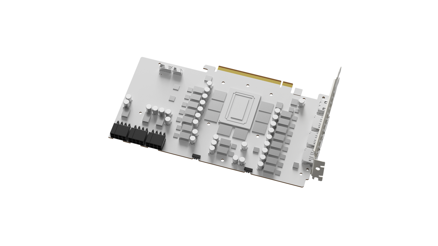 GravaStar x Yeston AMD RADEON RX 9070 XT 16G GDDR6 Mercury Nova OC Silver